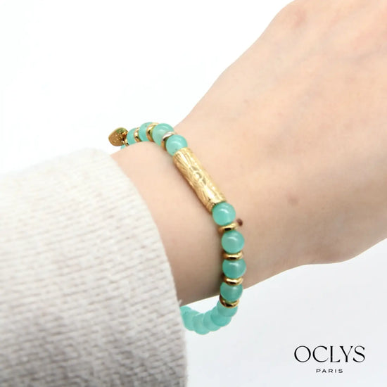 Oclys Tyché Stone Bracelet Water Green - Precious Sparkle