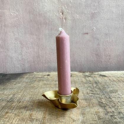 De Weldaad Homewares Brass Oxalis Candle Holder