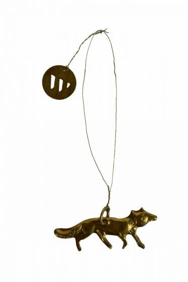 De Weldaad Homewares Fox Gold Metal Ornament