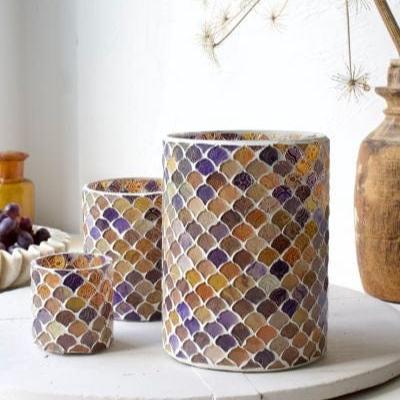 De Weldaad Homewares Funky Mosaic Tealight Large