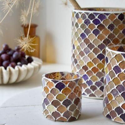 De Weldaad Homewares Funky Mosaic Tealight Small