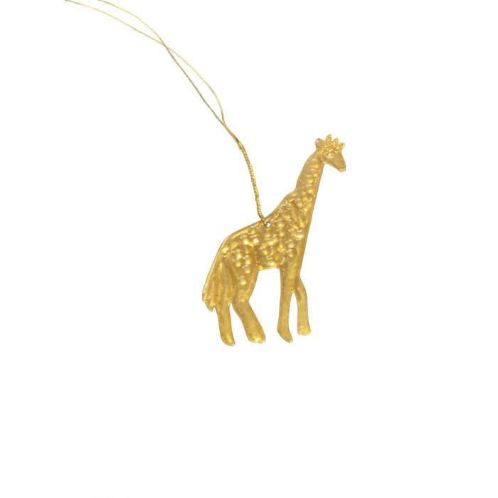 De Weldaad Homewares Giraffe Gold Metal Ornament