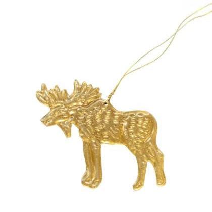 De Weldaad Homewares Moose Gold Metal Ornament