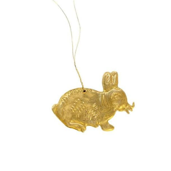 De Weldaad Homewares Rabbit Gold Metal Ornament