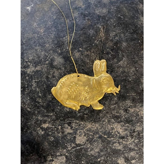 De Weldaad Homewares Rabbit Gold Metal Ornament