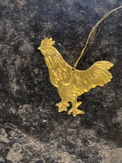 De Weldaad Homewares Rooster Gold Metal Ornament