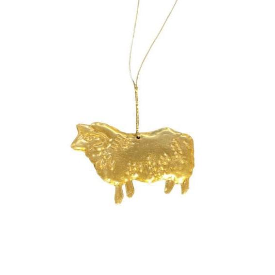 De Weldaad Homewares Sheep Gold Metal Ornament