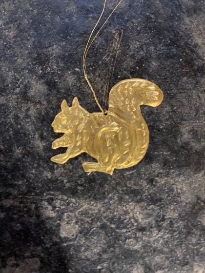 De Weldaad Homewares Squirrel Gold Metal Ornament