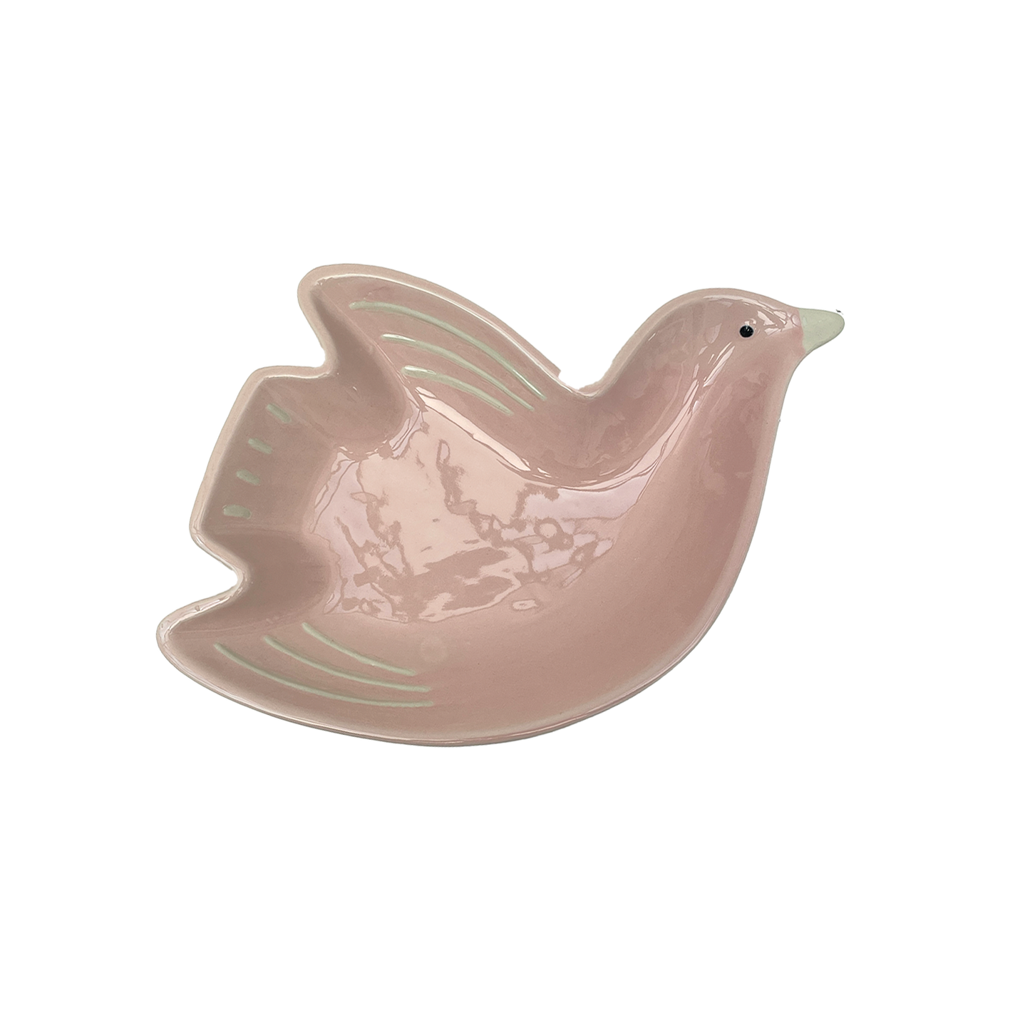 Pink Bird Earthenware Tweet Dish