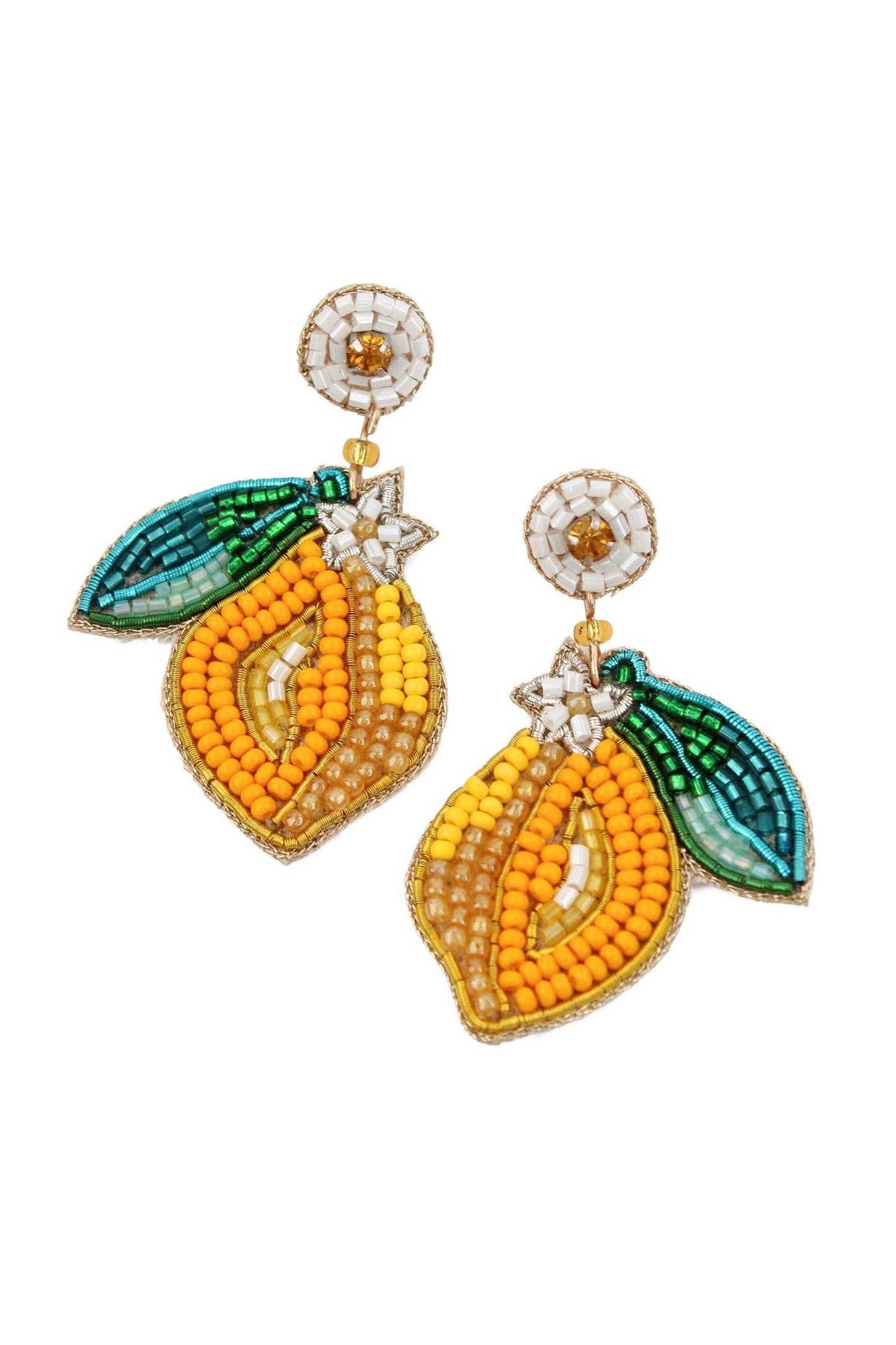 My Doris LEMON BEADED EARRINGS