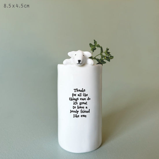 Load image into Gallery viewer, East of India Homewares East of India Animal Vase Sheep

