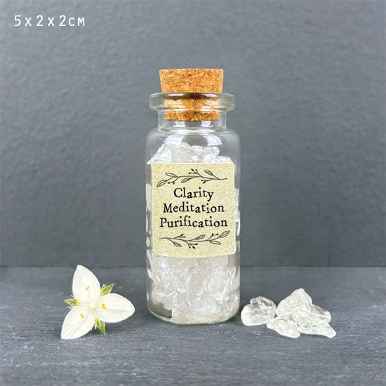 East of India Homewares East of India Bottle of Crystals Clear Quartz