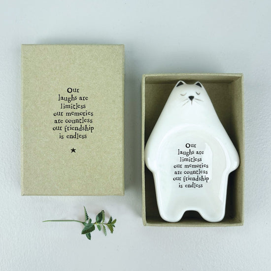 Load image into Gallery viewer, East of India Homewares East of India Flat Dish Cat
