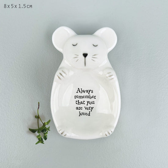 East of India Homewares East of India Flat Dish Mouse