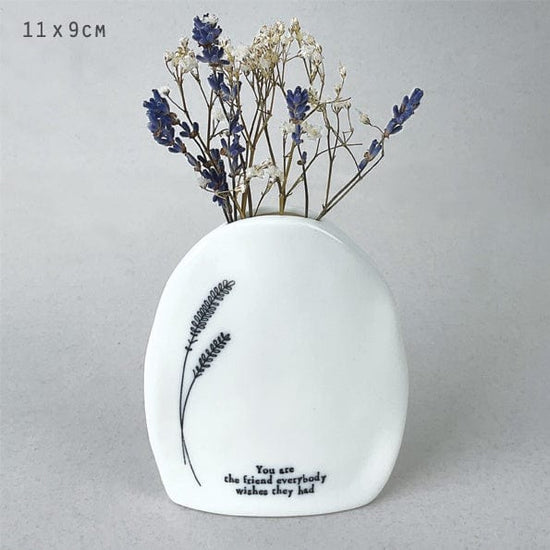 East of India Homewares East of India Flat vase-You are the friend
