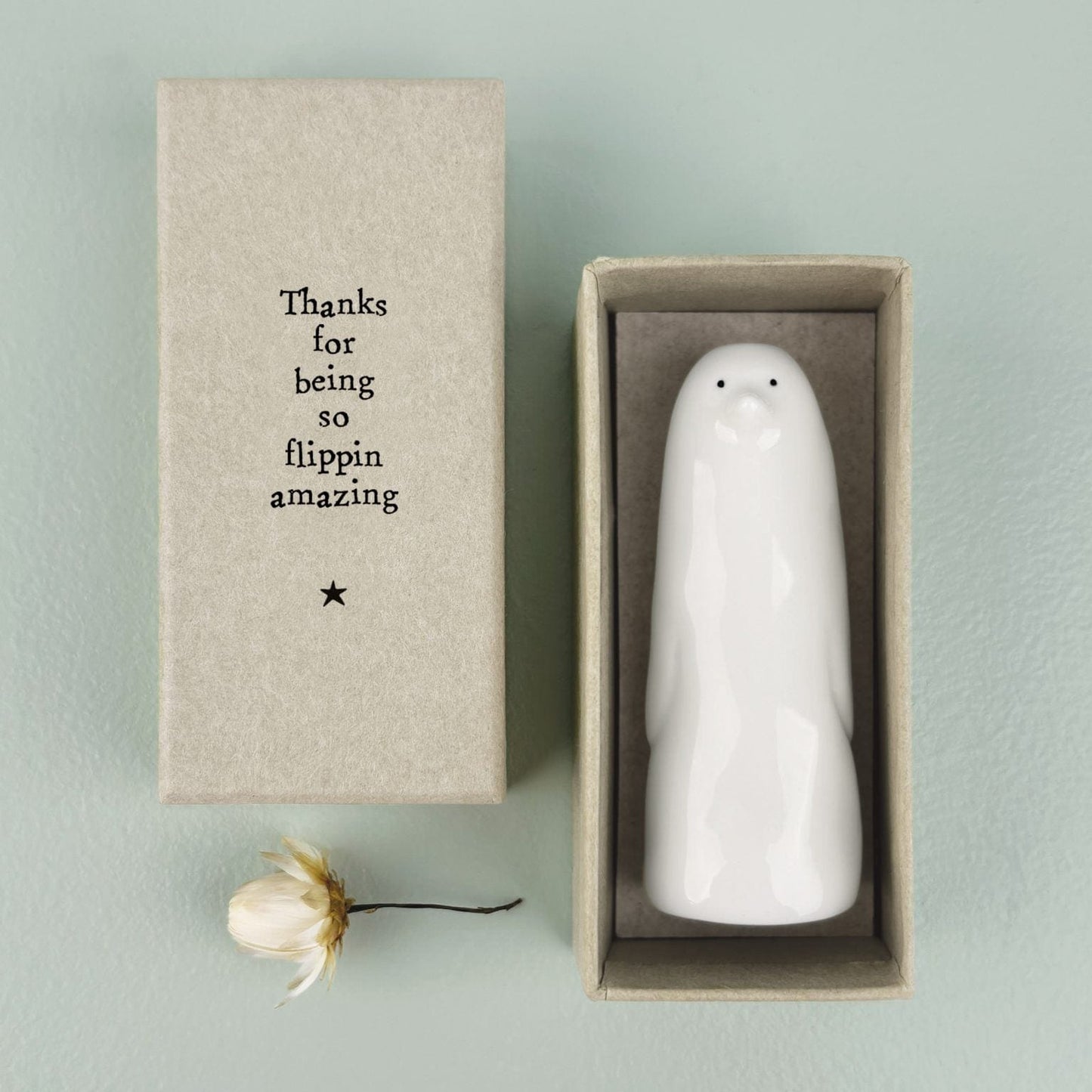 East of India Homewares East of India Tall Vase- Penguin