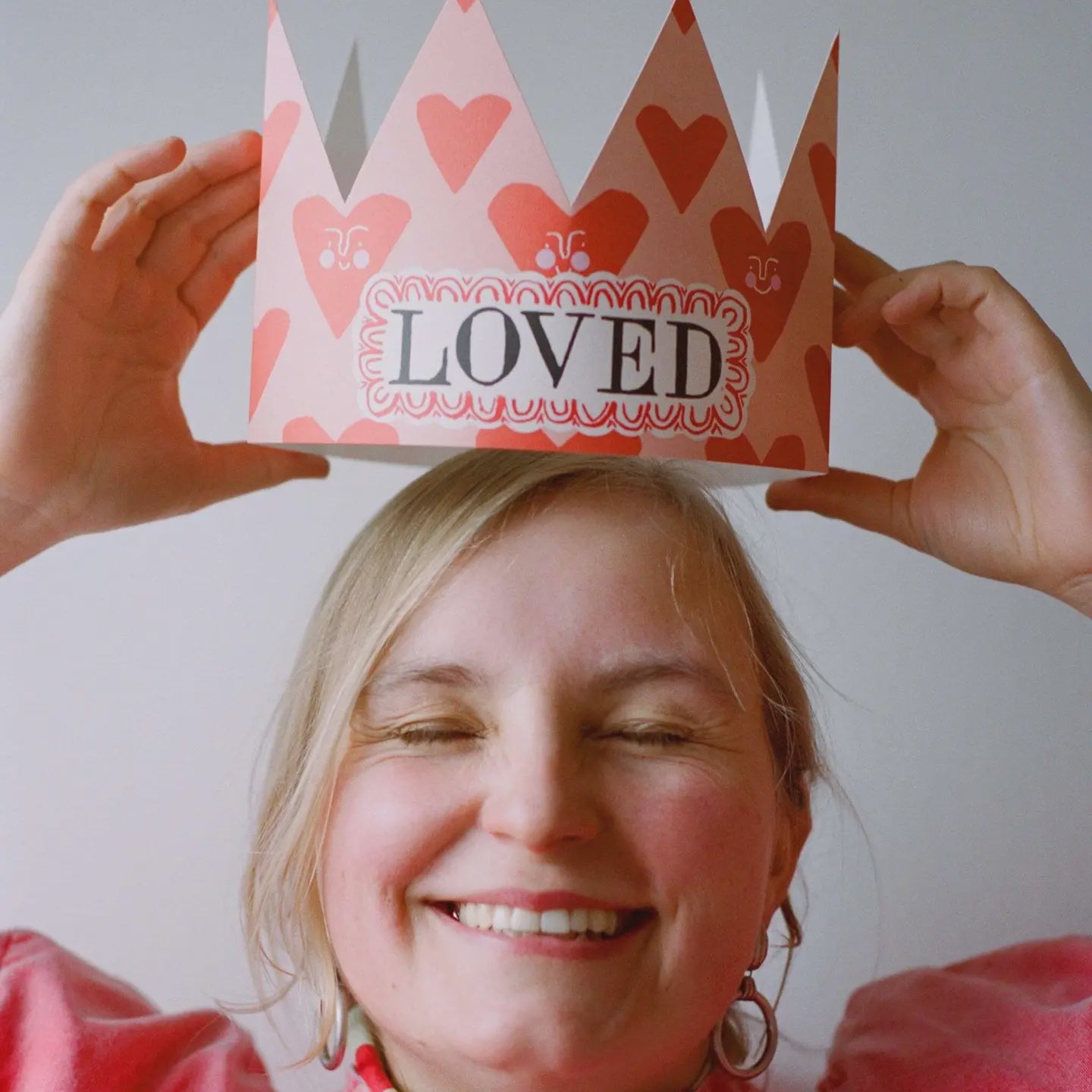 Loved Party Hat Card - Precious Sparkle