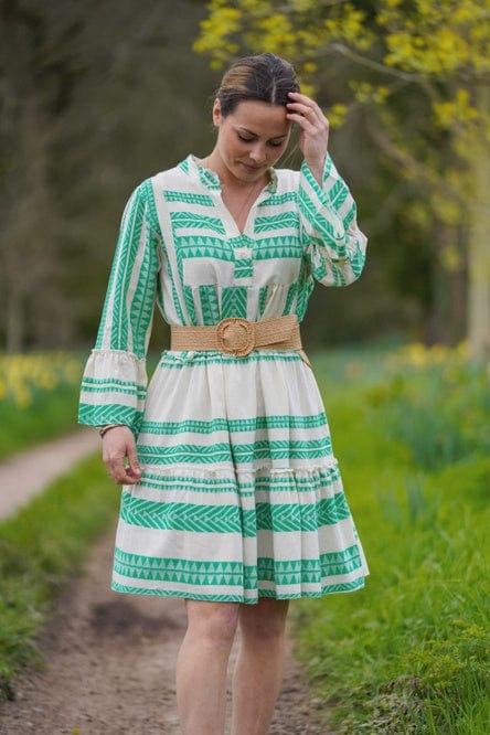 Ella and Cherry Fashion Ella and Cherry Joelle Aztec Dress Green