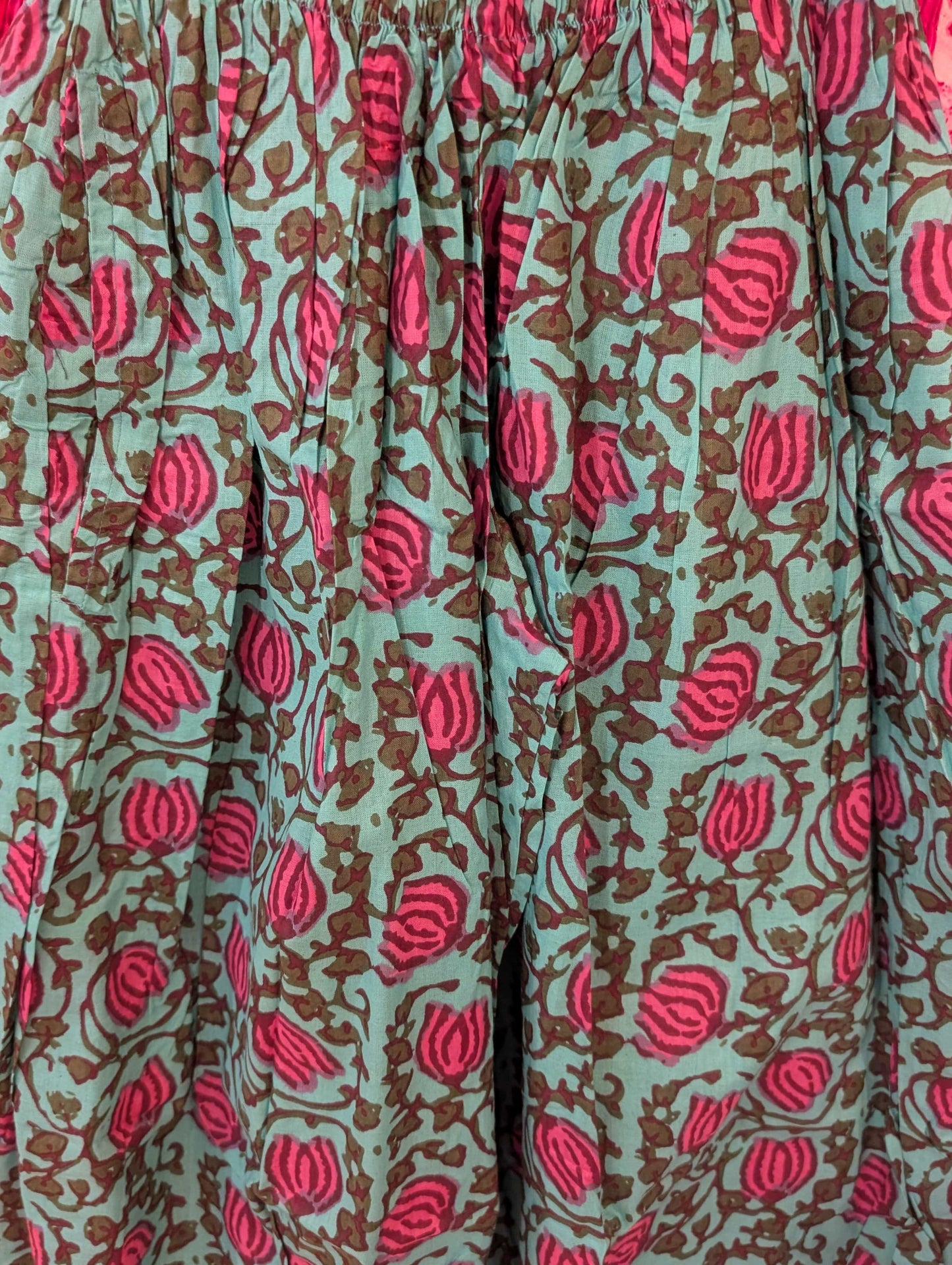 Emma's Emporium Fashion Aqua Summer Tulip Cotton Genie Trousers