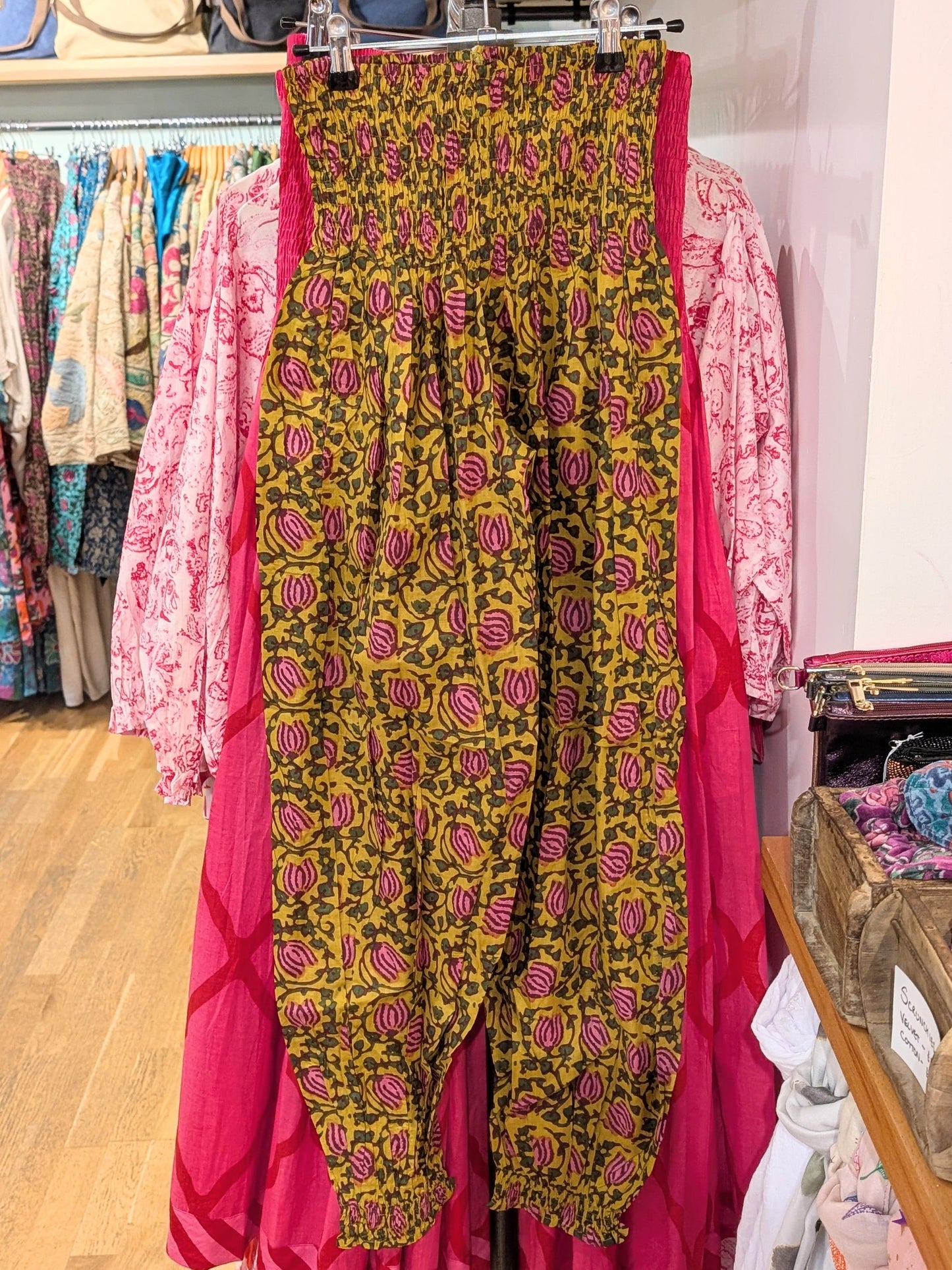 Emma's Emporium Fashion Mustard Summer Tulip Cotton Genie Trousers