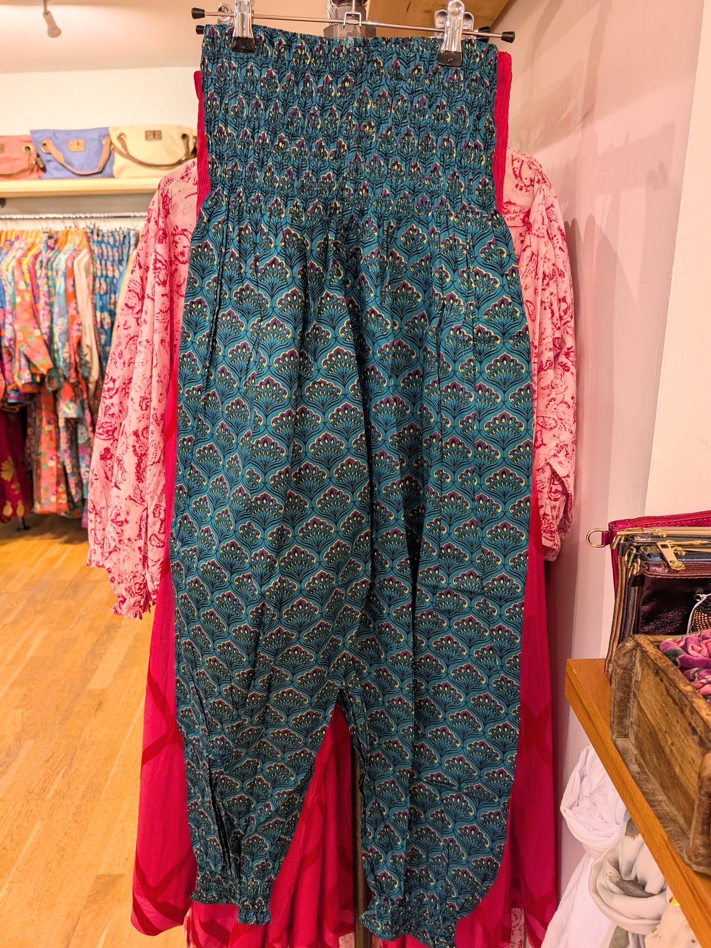 Emma's Emporium Fashion Teal Peacock Cotton Summer Genie