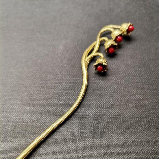 Flower Bud Hair Stick/Pin Gold - Precious Sparkle