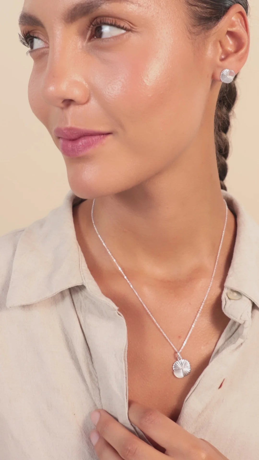 Vurchoo Studs of Hope Eclipse Deco Earrings Silver- Moonstone - Precious Sparkle