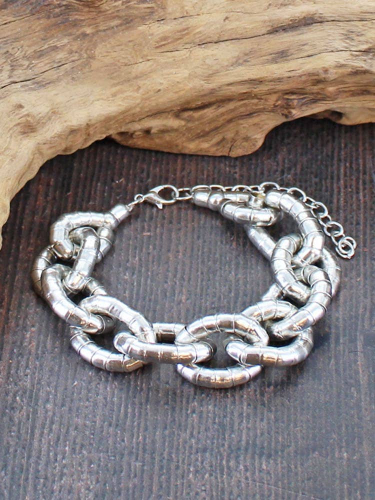 Suzie Blue Snake Loop Bracelet