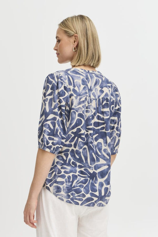 Fransa Fashion Fransa Maddie Blouse Navy Art