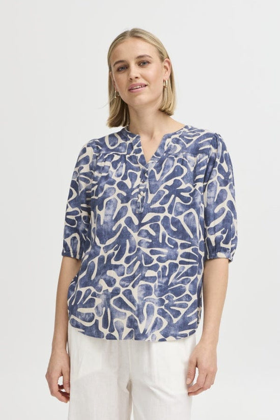 Fransa Fashion Fransa Maddie Blouse Navy Art