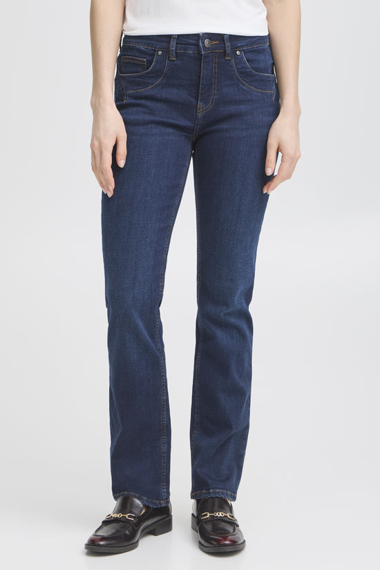 Fransa Frover Tessa Dark Blue Denim Jeans - Precious Sparkle