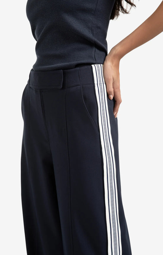 YAYA  High Waist Trousers with Side Stripes - Precious Sparkle