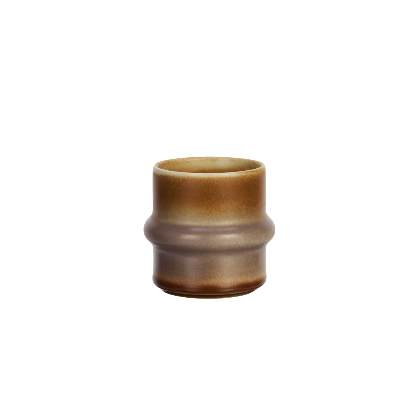 Madam Stoltz Two-Tone Stoneware Cup- Rust