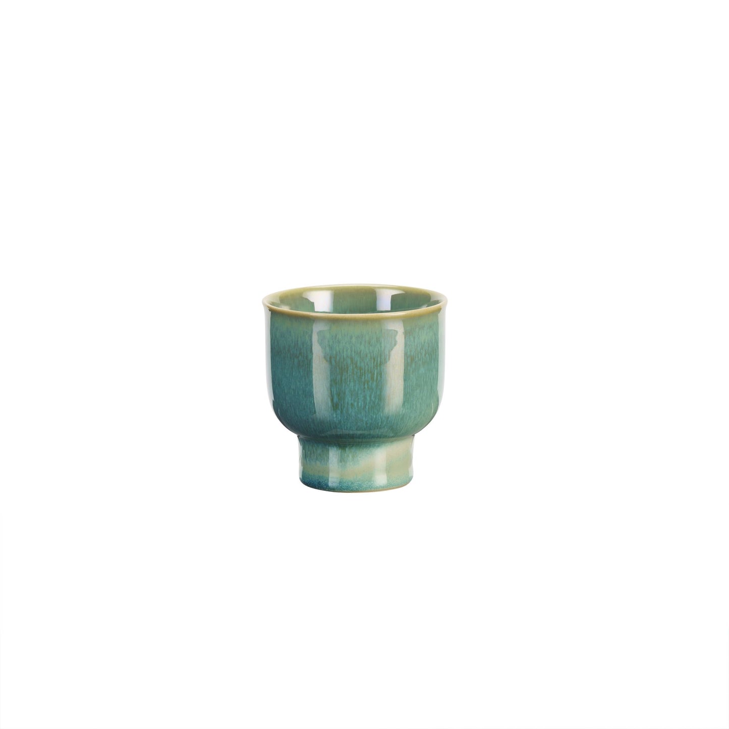 Madam Stoltz Stoneware Cup Small Pedestal Green