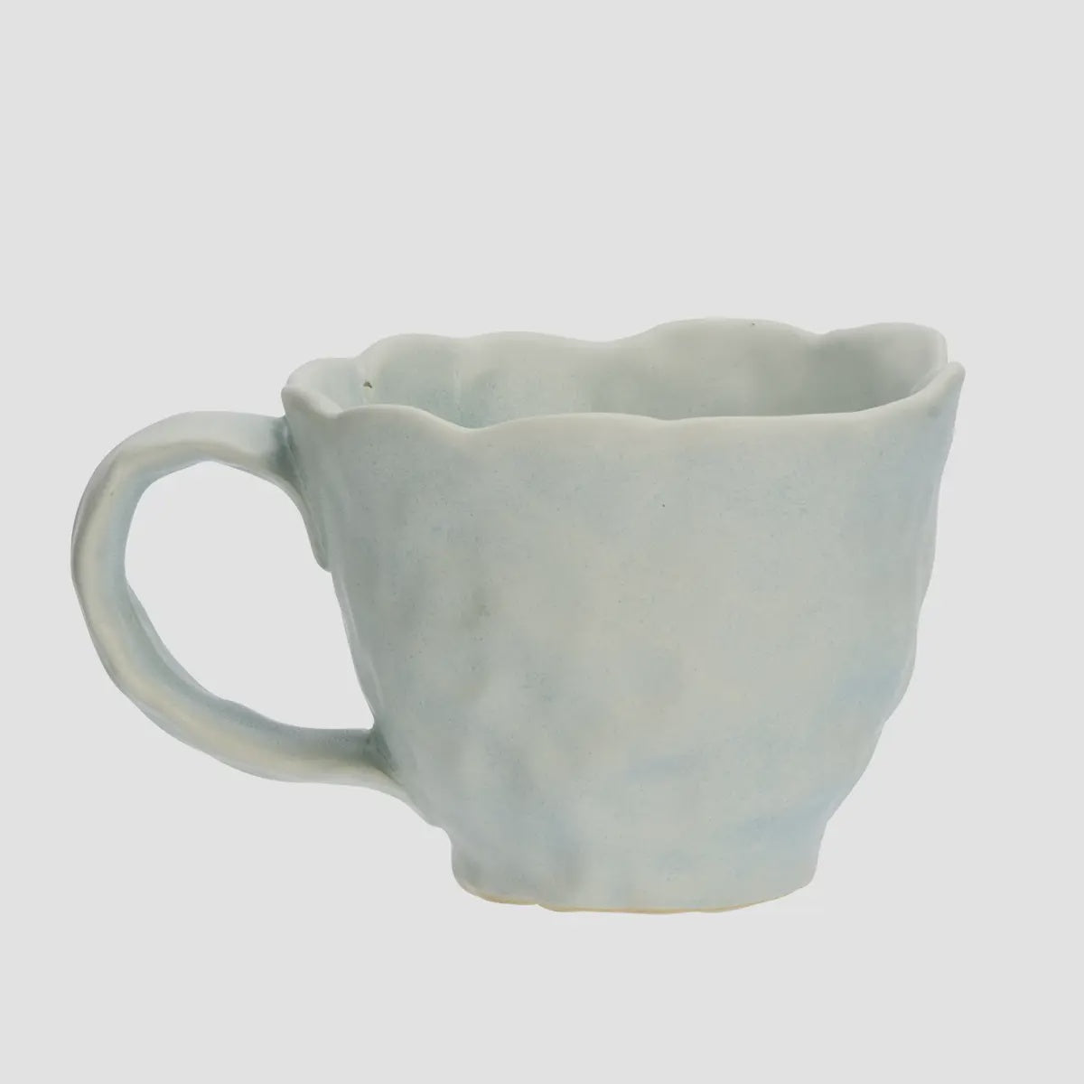 Madam Stoltz Stoneware Mug Light Blue - Precious Sparkle