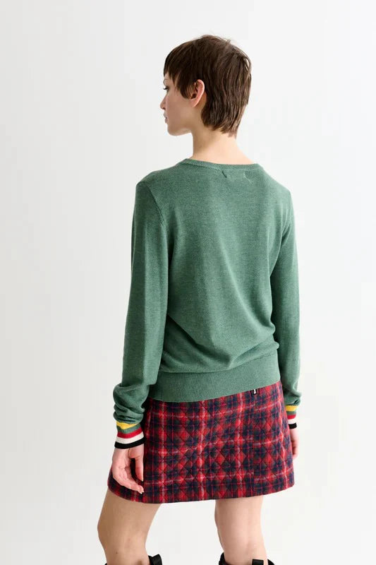 Louche Bly Green Circus Pony Intarsia Jumper - Precious Sparkle
