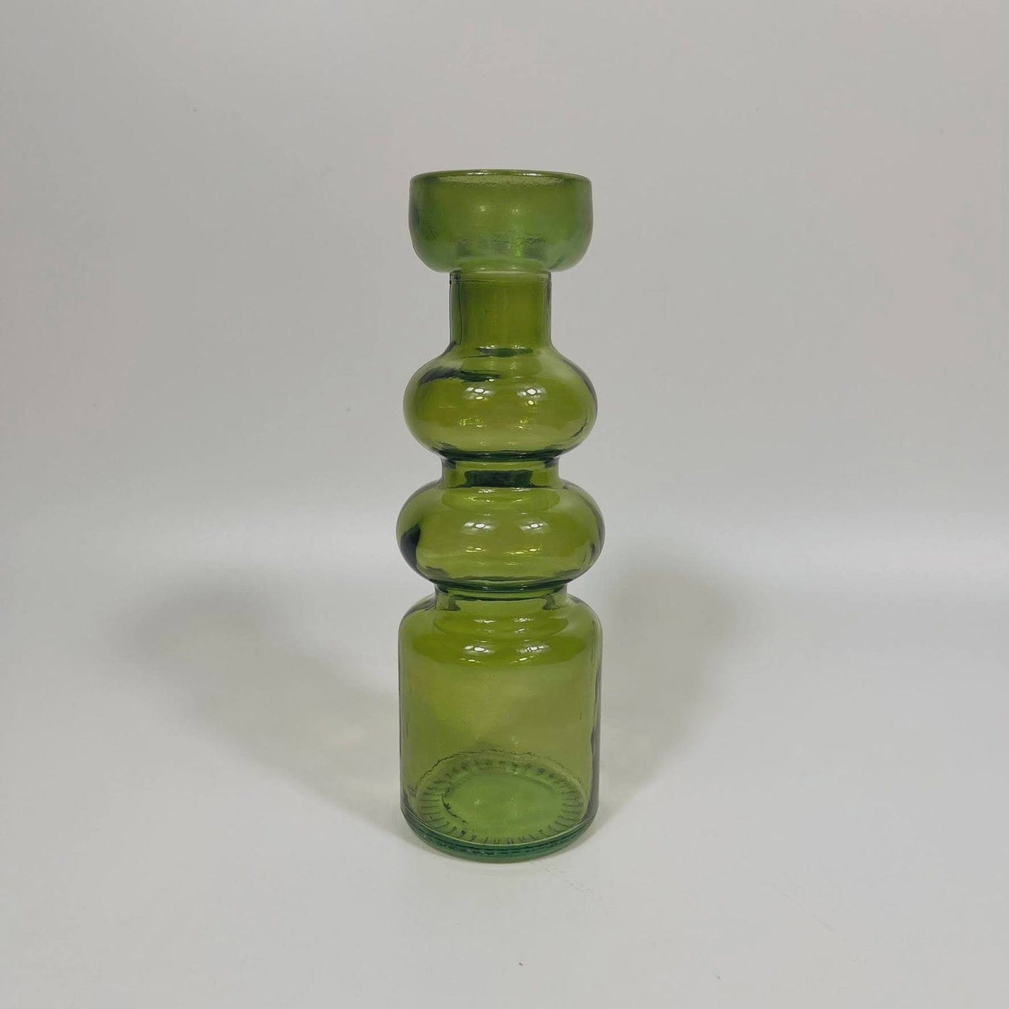 Jarapa Homewares Jarapa Recycled Glass Coloured Duo Candleholder Juniper Green