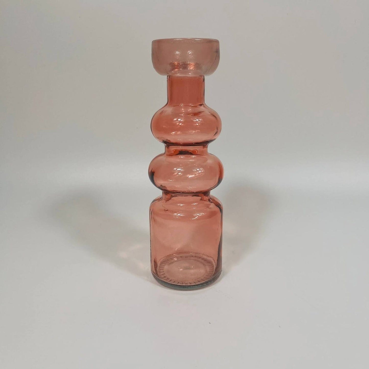 Jarapa Homewares Jarapa Recycled Glass Coloured Duo Candleholder Pink