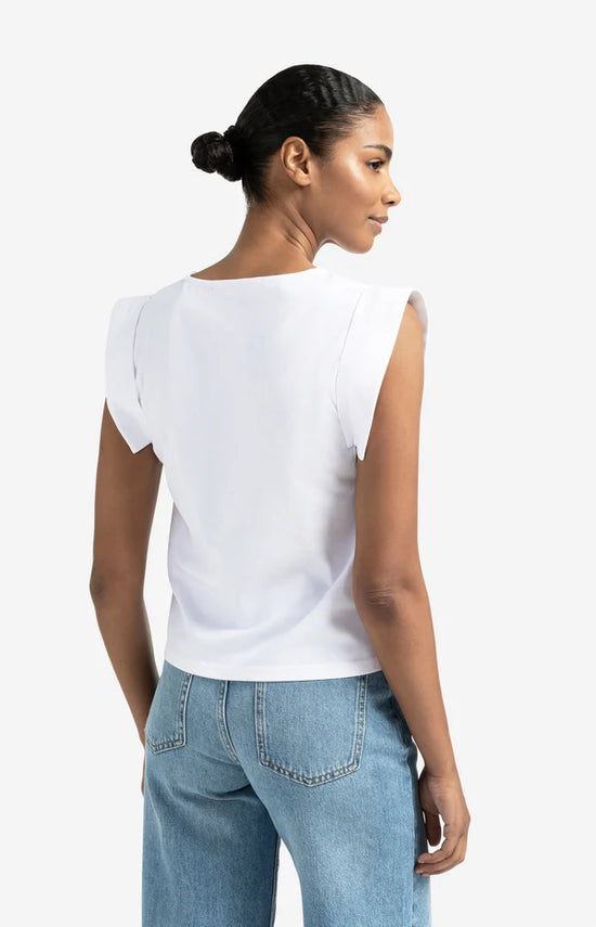 YAYA Jersey Top Fixed Turn Up Sleeves - Precious Sparkle