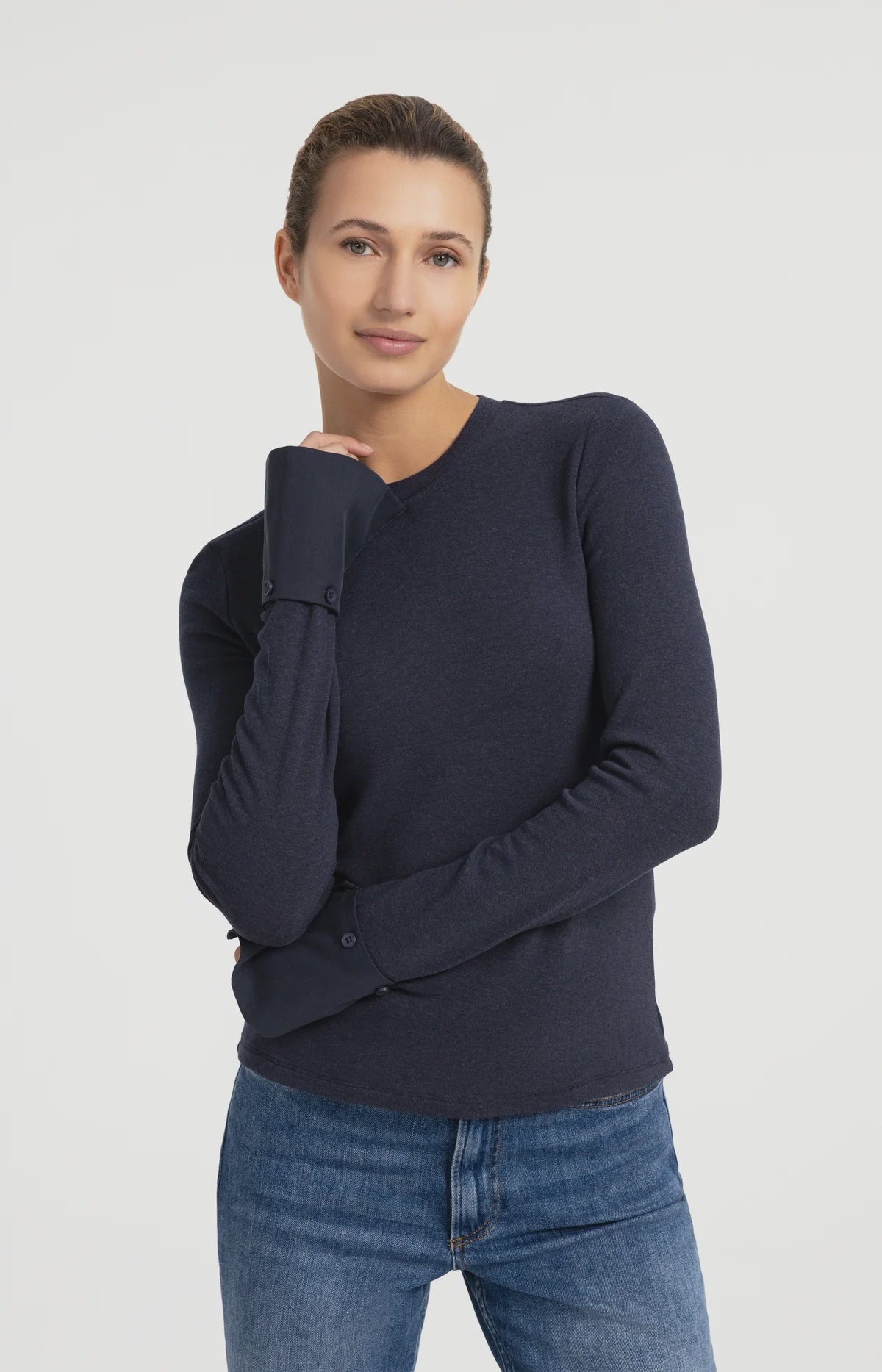 Yaya Jersey Top with Removable Cuffs