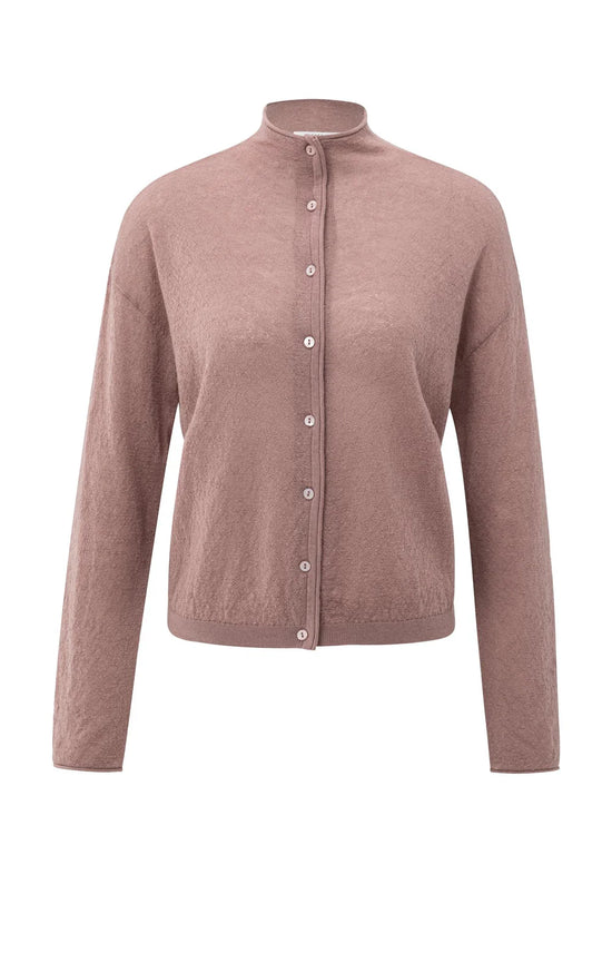 YAYA Cardigan with High Neckline Blush Pink - Precious Sparkle