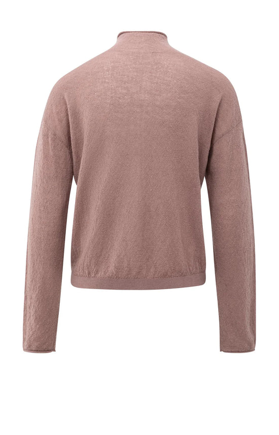 YAYA Cardigan with High Neckline Blush Pink - Precious Sparkle