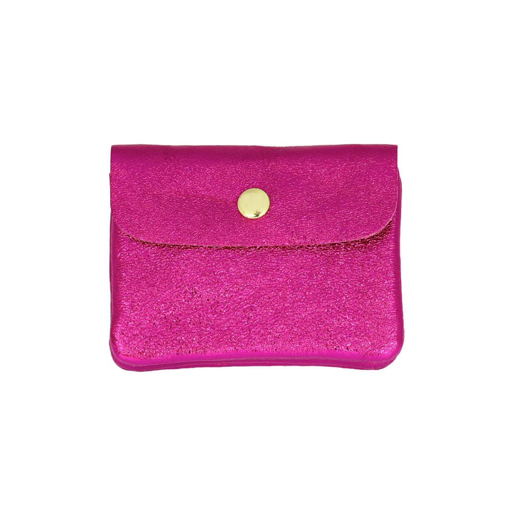 Les Cleias Accessories Fuchsia Les Cleias Metallic Leather Coin Purse