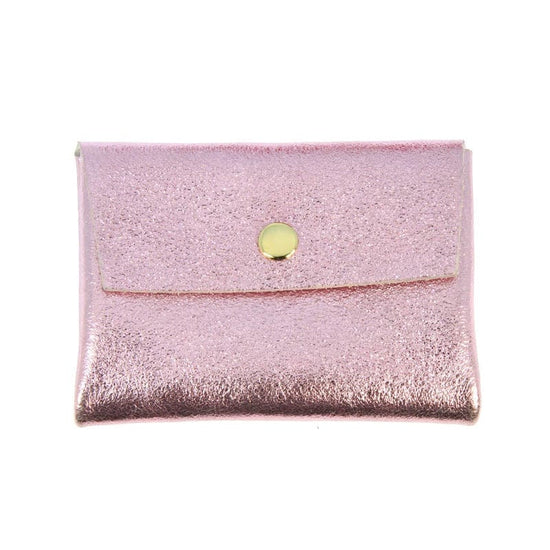 Les Cleias Accessories Pink Les Cleias Metallic Leather Coin Purse