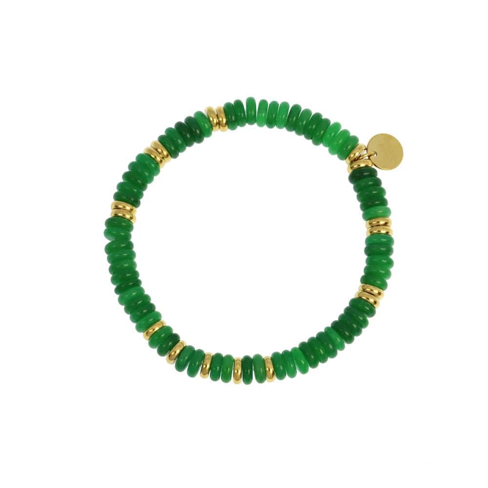 Les Cleias Jewellery Les Cleias Ashe Green Agate Bracelet