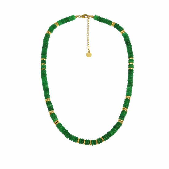 Les Cleias Jewellery Les Cleias Ashe Green Agate Necklace