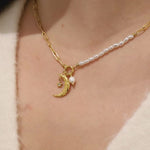 Les Cleias Jewellery Les Cleias Evad Gold Pearl Necklace
