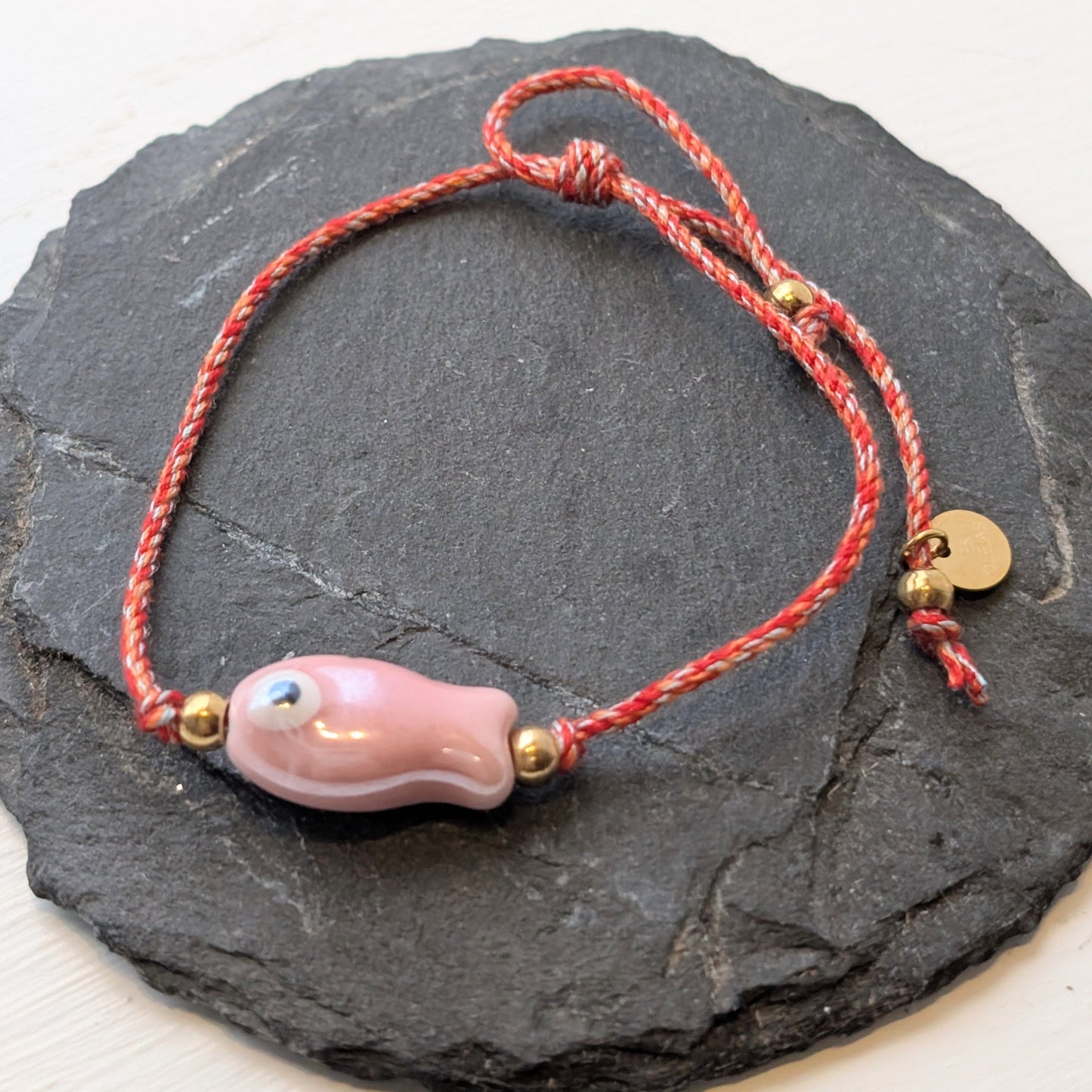 Les Cleias Jewellery Les Cleias Fish Charm Bracelet Pink