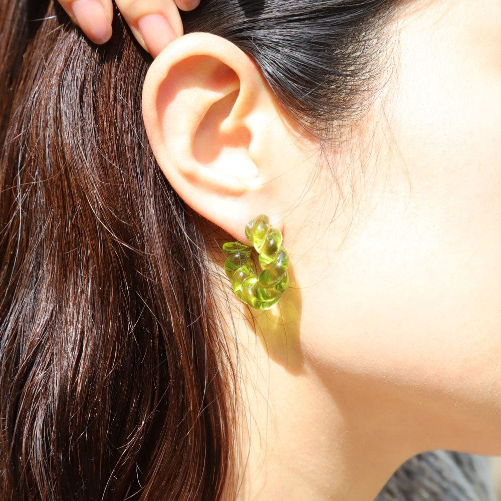 Les Cleias Jewellery Les Cleias Jelly Twist Apple Green Earrings