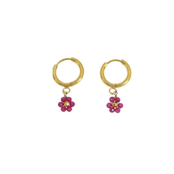 Les Cleias Jewellery Les Cleias Mini Maya Fuchsia Earrings